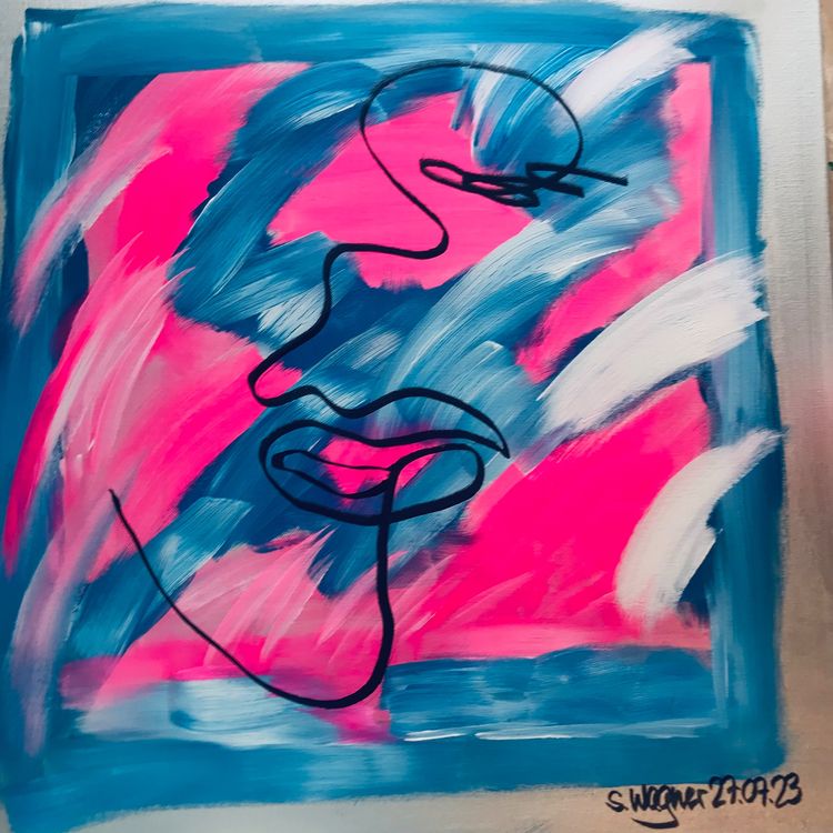 NANKAI Handgemaltes Ölgemälde – 100x70 Cm, Schwarz, Abstrakt, Mit Palettenmesser-Technik