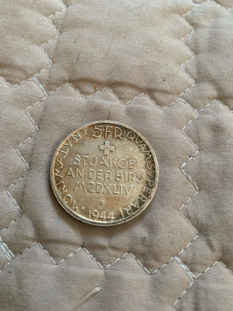 Alle Münzen: Piece argent St.-Jakob 1944 – Gebraucht aus Gletterens von celitag 1