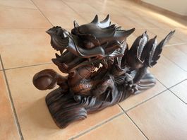 Handgeschnitzter Drache aus Baguio Philippinen