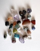 Edelstein Set diverse Mineralien geschliffen 28 Stück