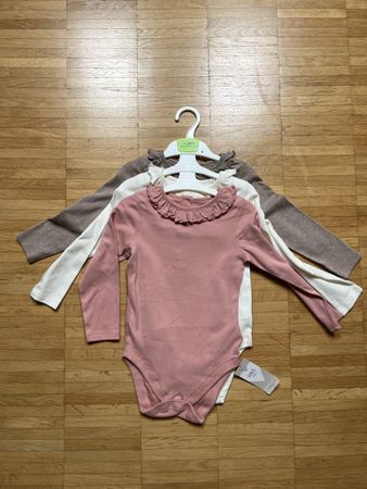 M&S Baby 3pk Long Sleeve Bodysuits - Size 2-3 Years