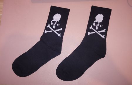 5x Paar Socken Totenkopf Gothic - Chaussettes Tête de mort