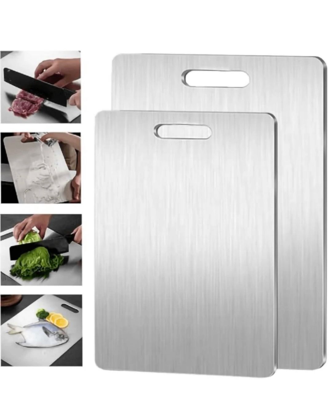 Elettrodomestici da cucina: Edelstahl Schneidebrett Set - Neu! – Nuovo e nell'imballaggio originale da Emmenbrücke venduto da engueteDeal