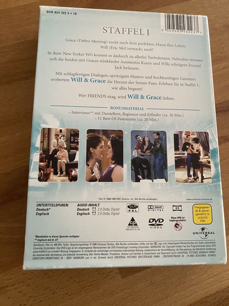 Alle DVDs: Will & Grace Staffel 1 DVD Set neuwertig – Neu (gemäss Beschreibung) aus Zürich von linlin02 1