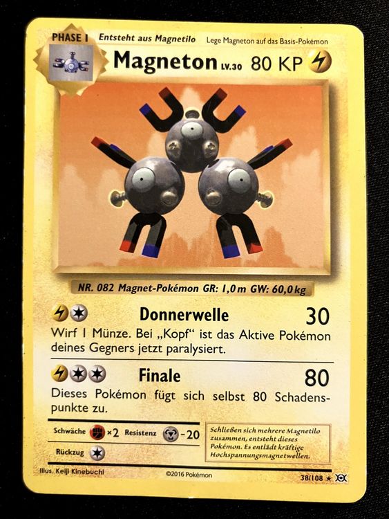 Pokémon Carte collezionabili: Pokemon Magneton - Evolutions 38/108 - Deutsch – Usato da Bern venduto da Big_GS