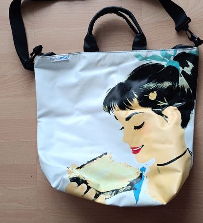Coole Swissmilk Tragetasche/Shopper mit Audrey Hepburn