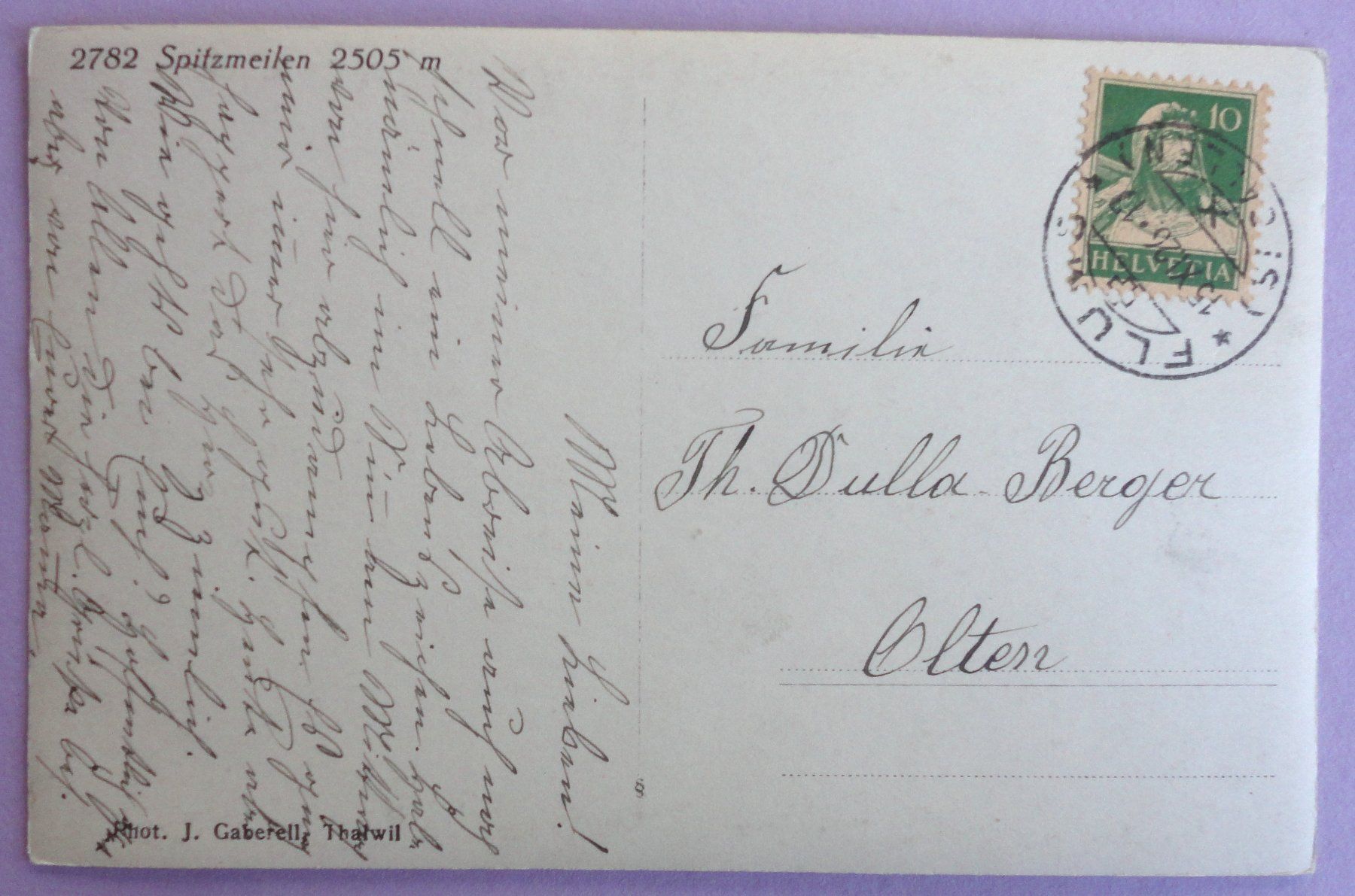 Cartoline postali: Spitzmeilen 2505 m – Usato da Fétigny venduto da Billy2miny 1