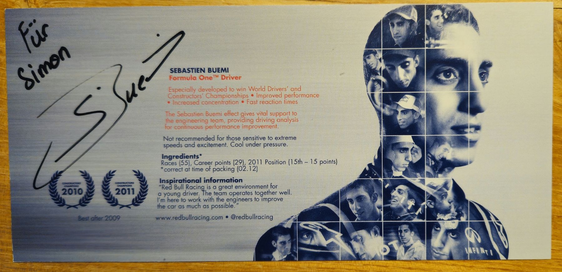 Autografi: Autogrammkarte Sébastien Buemi – Nuovo (secondo la descrizione) da Stans venduto da SLimon 1