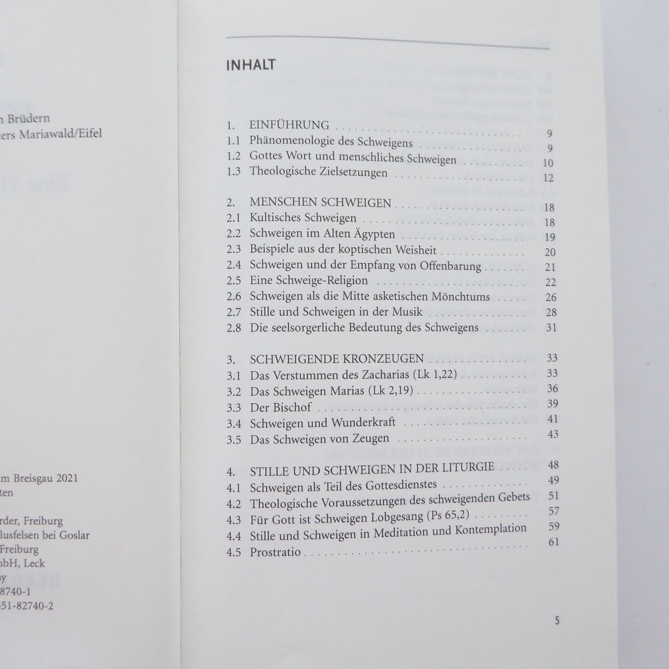 Libri: Schweigen - Eine Theologie der Stille – Usato da Basel venduto da Kunterbunt12 2