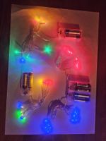 4x LED Lichterkette, Batteriebetrieben, Deko, Neu!