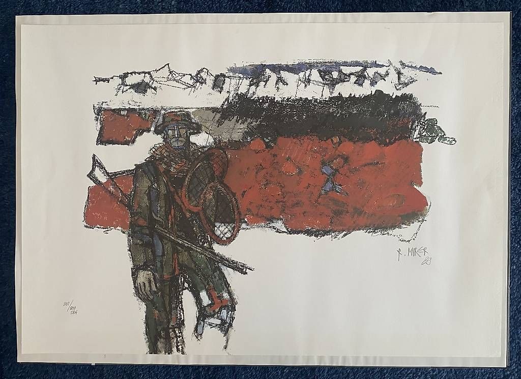 Grafica & Litografie: Rudolf Mirer "Chatschader Grischun" / "Bündner Jäger" – Usato da Domat/Ems venduto da Ravanel11