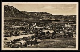 AK Solothurn, Panorama der Stadt mit Fluss und Altstadt