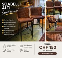 2 elegante Barhocker – Braun in Lederoptik – sehr guter Zust