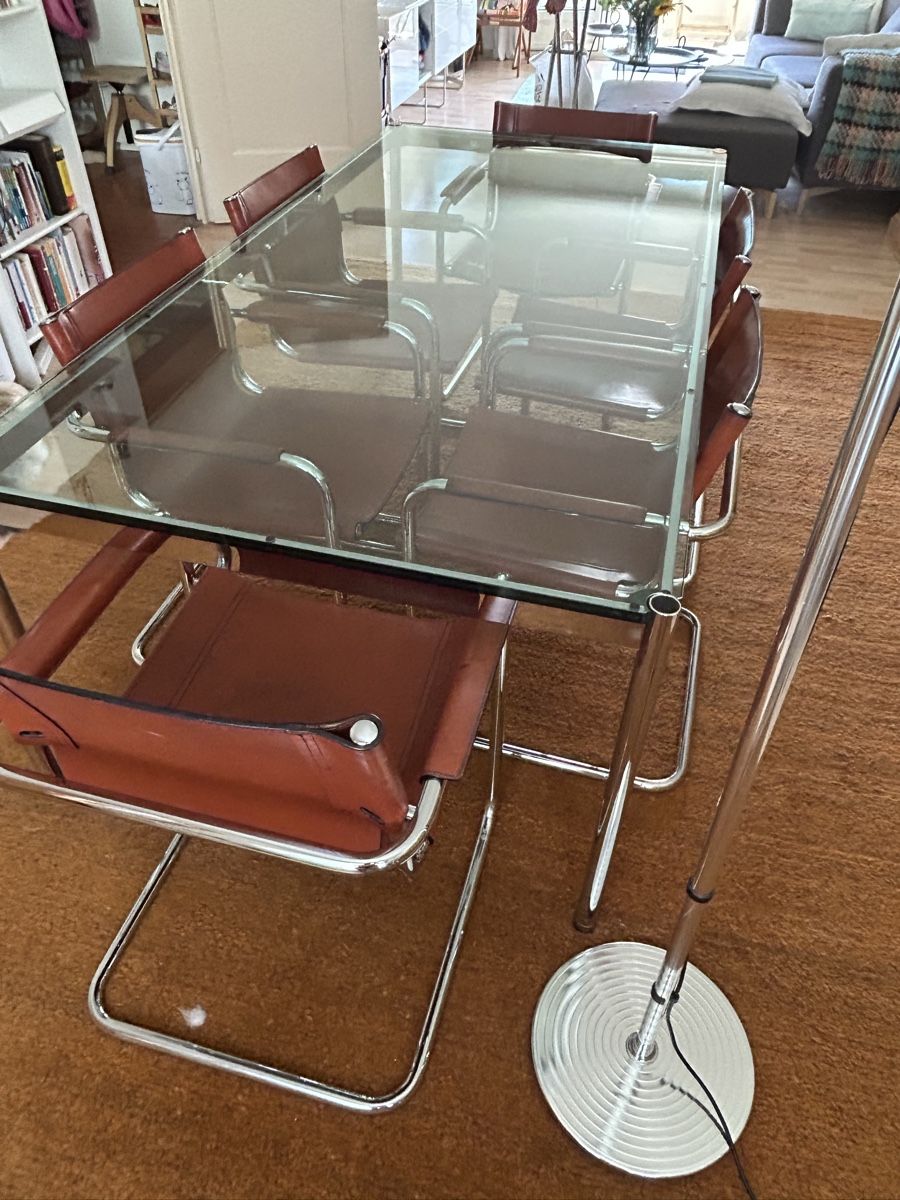 Chaises: 6 Stühlen Leder Chrom Stahl Set – D'occasion à Zürich par AussorgfaeltigerHand 1
