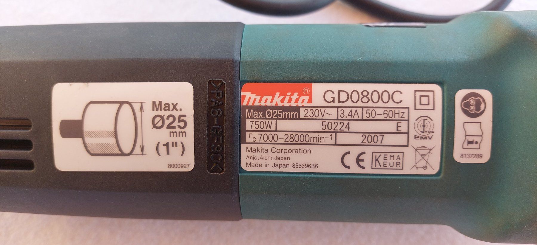 Makita Alle Maschinen: Meuleuse d'angle Makita GD0800C – Neu (gemäss Beschreibung) aus Brent von jos_2qs8 4
