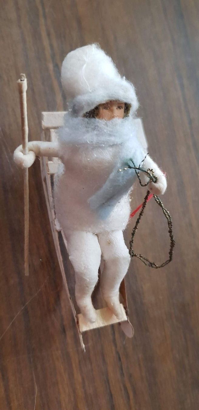Tutte le decorazioni: Weihnachtsschmuck antik Watte Schlitten – Usato da Mörschwil venduto da antiksalon 3