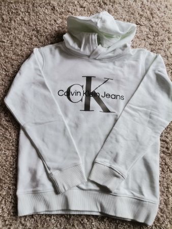 Calvin Klein Jeans Hoodie weiss Grösse S