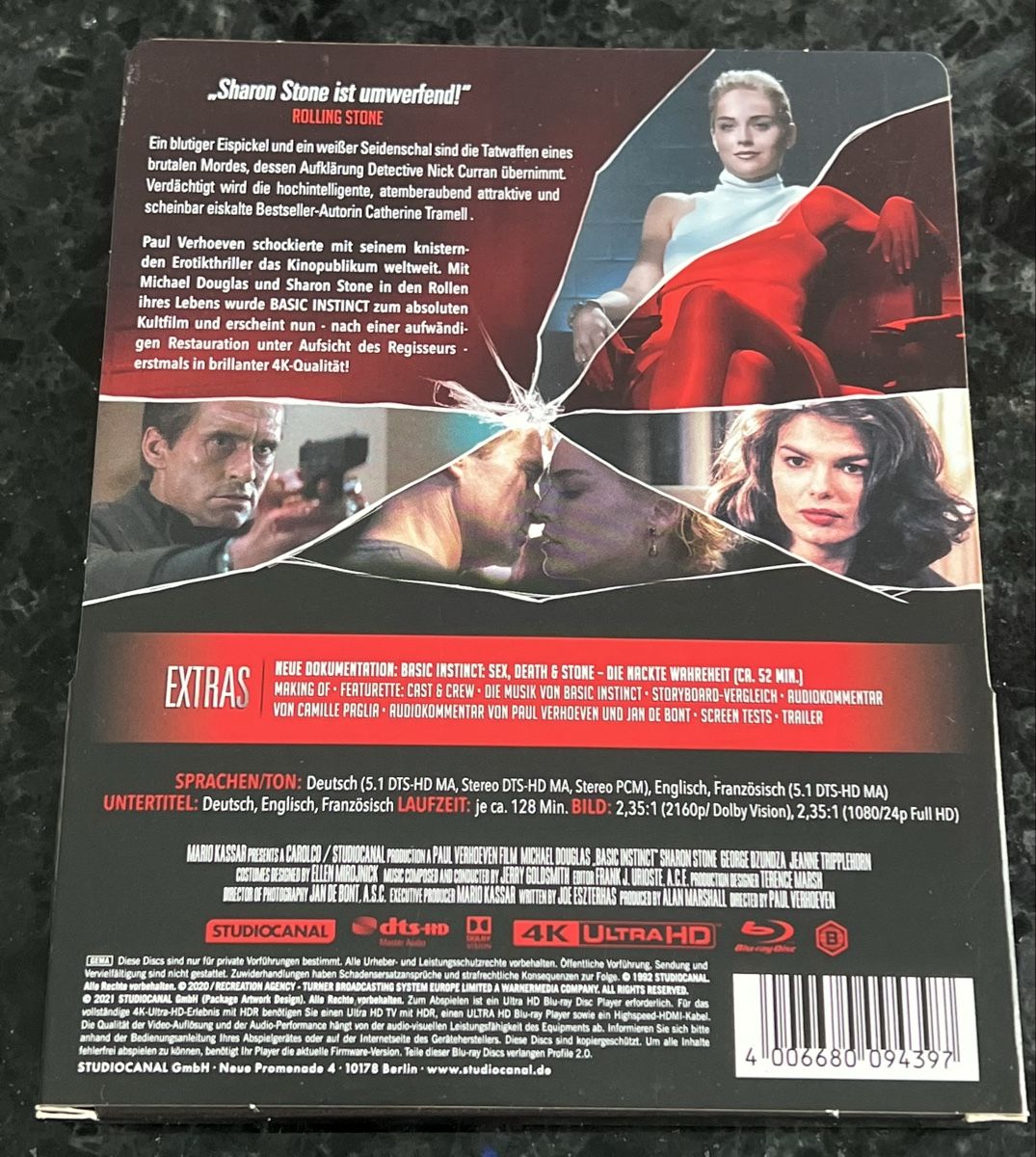 Tutti i DVDs: Basic Instinct 4K Ultra HD + 2 Blu-rays Steelbook neuwertig – Nuovo (secondo la descrizione) da Buckten venduto da Dominoluna 4
