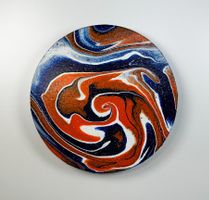 Acryl-Flüssigmalerei, kreisförmig