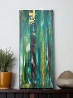 Abstraktes Acrylgemälde 30x70cm Original