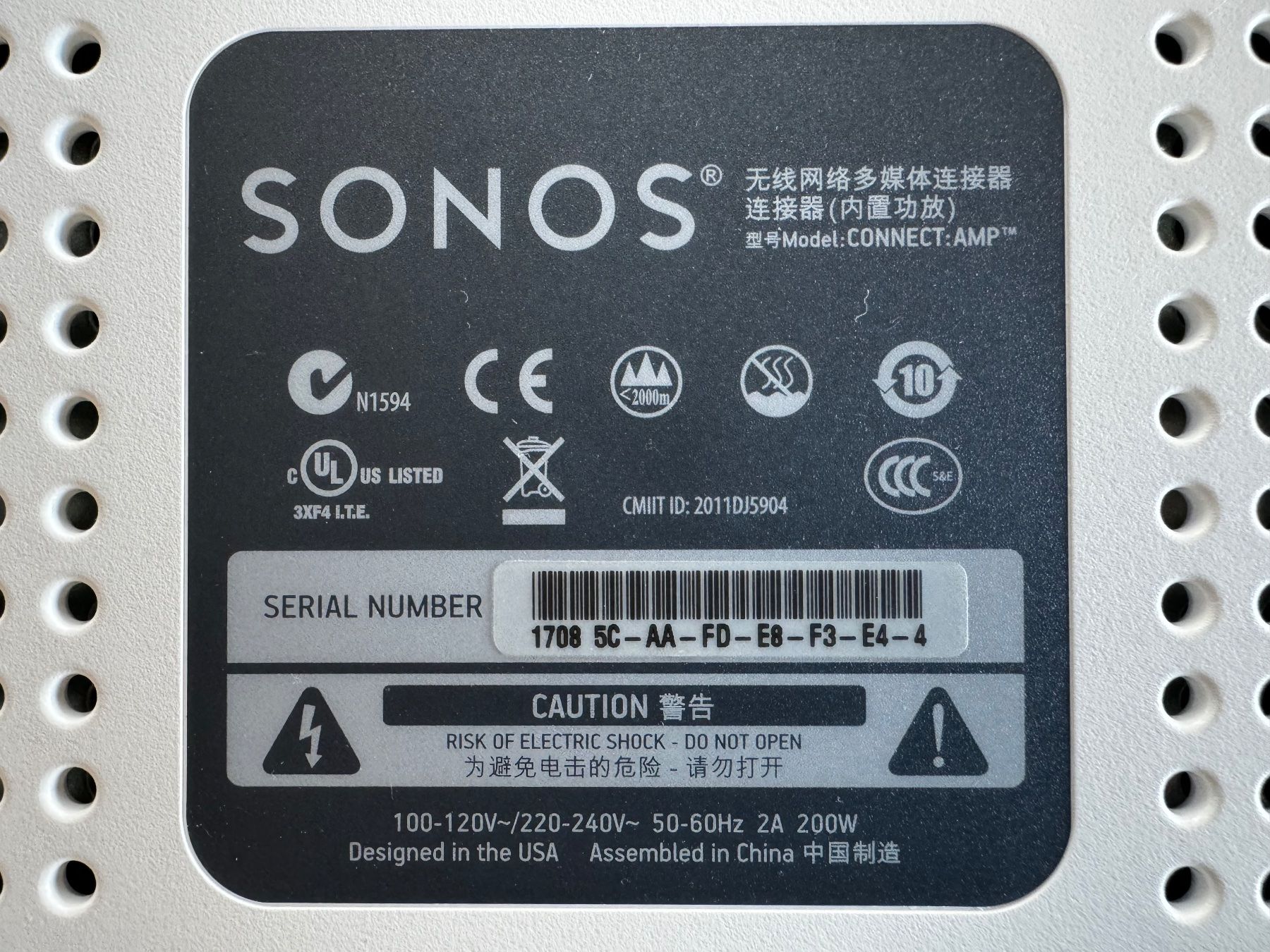 Sonos Verstärker: Sonos Connect: AMP – Gebraucht aus St. Gallen von  4