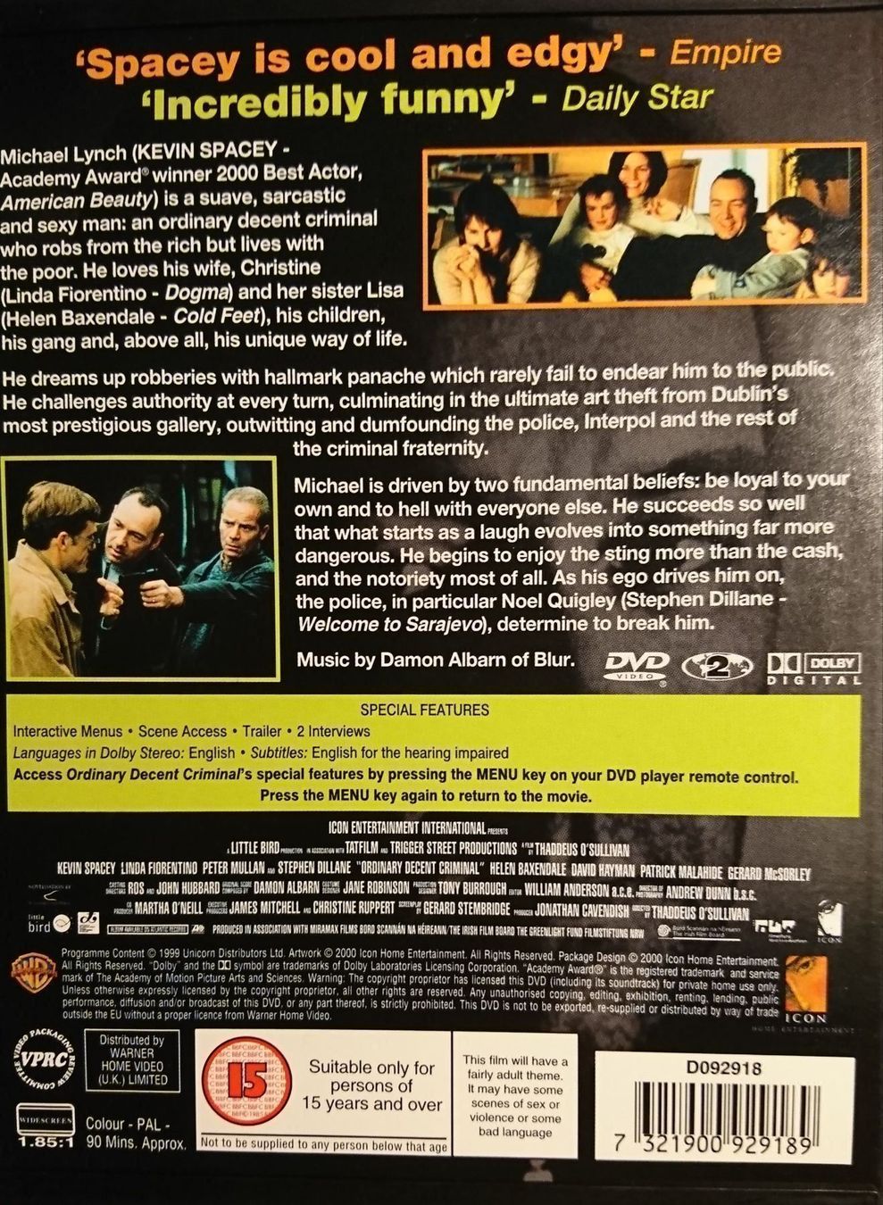 Alle DVDs: Ordinary Decent Criminal – Gebraucht aus Zürich von Raz88 1