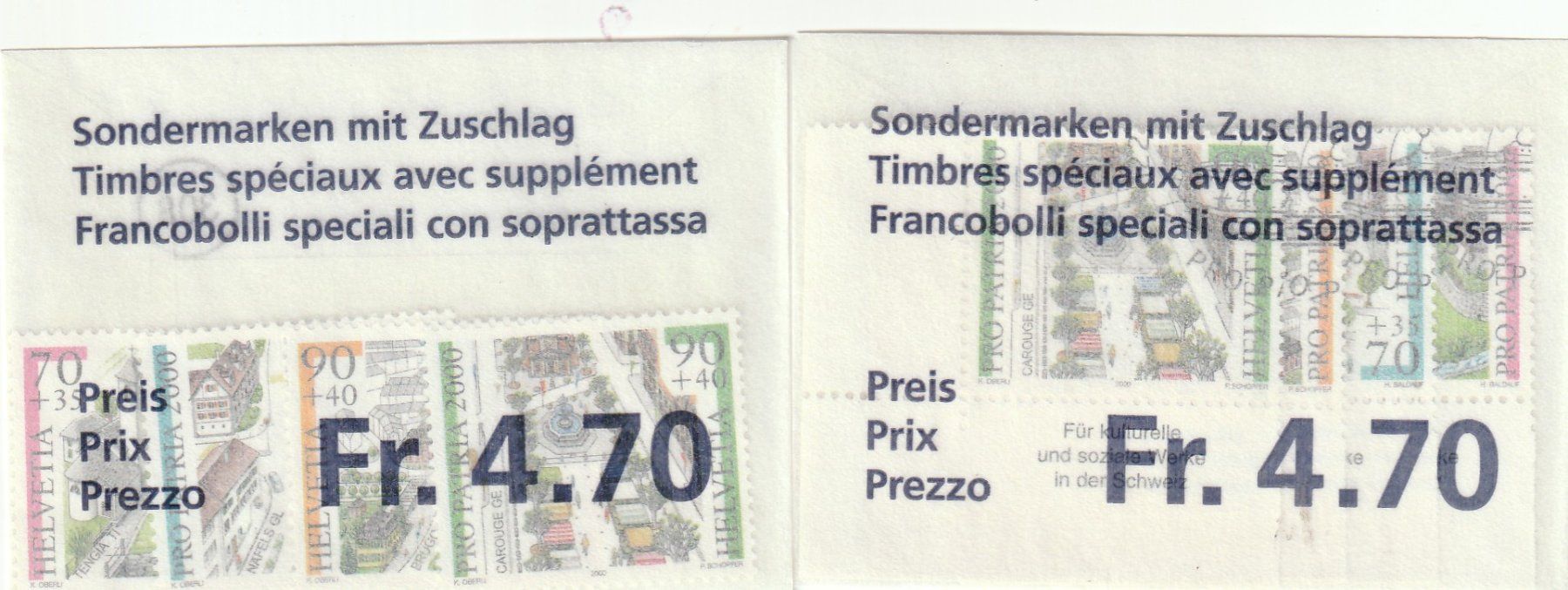 Tutti i francobolli: Swiss Post Abo Briefm. Lot 2000 Postfrisch und gestempelt – Usato da Rupperswil venduto da Ema10 5