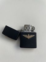 Zippo Feuerzeug, schwarz matt, mit Gravur "Wings" selten