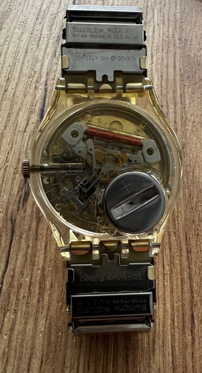 Swatch Orologi: Swatch Vintage Damen Uhr Goldfarbig – Usato da Rebstein venduto da gimmma 2