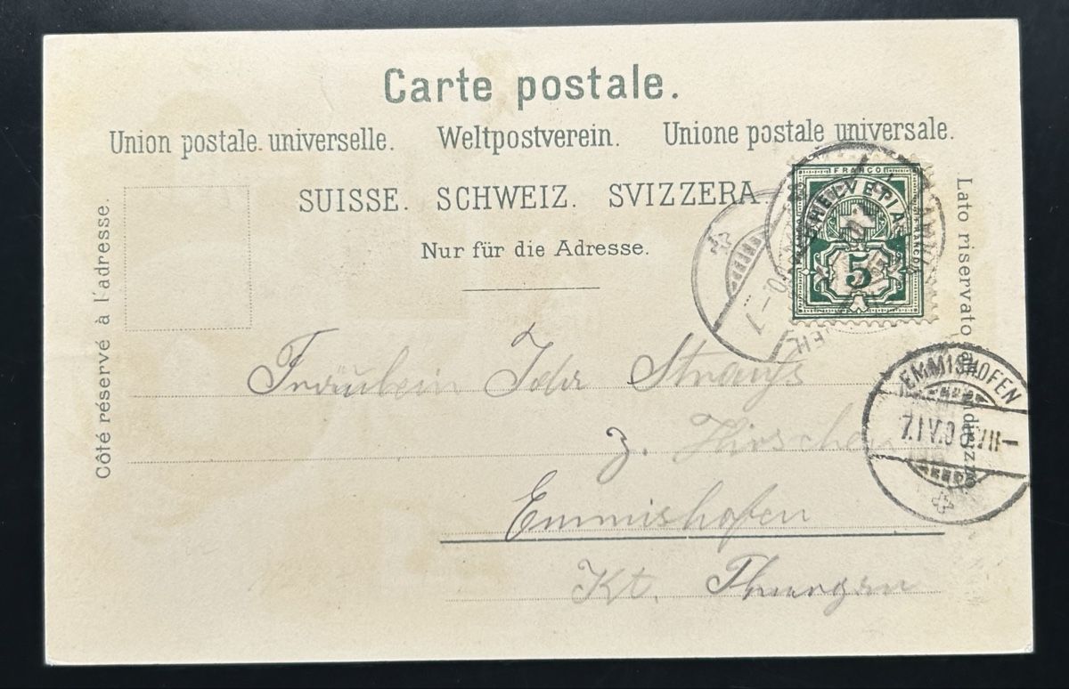 Cartoline postali: Gruss aus Amriswil Litho  – Usato da Horw venduto da Tellbub 1