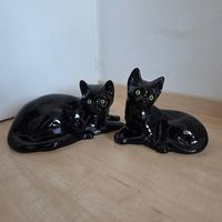 Katzen schwarz aus Keramik