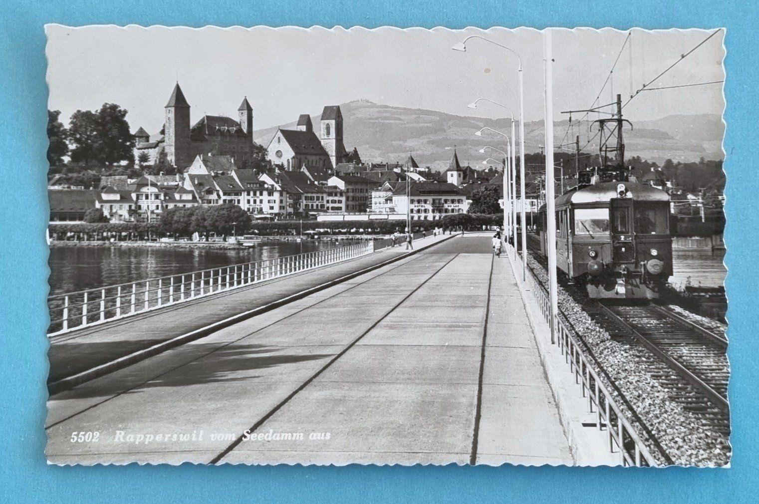 Cartoline postali: Rapperswil - Seedamm - Eletkrische Eisenbahn – Usato da Rothrist venduto da RROENK