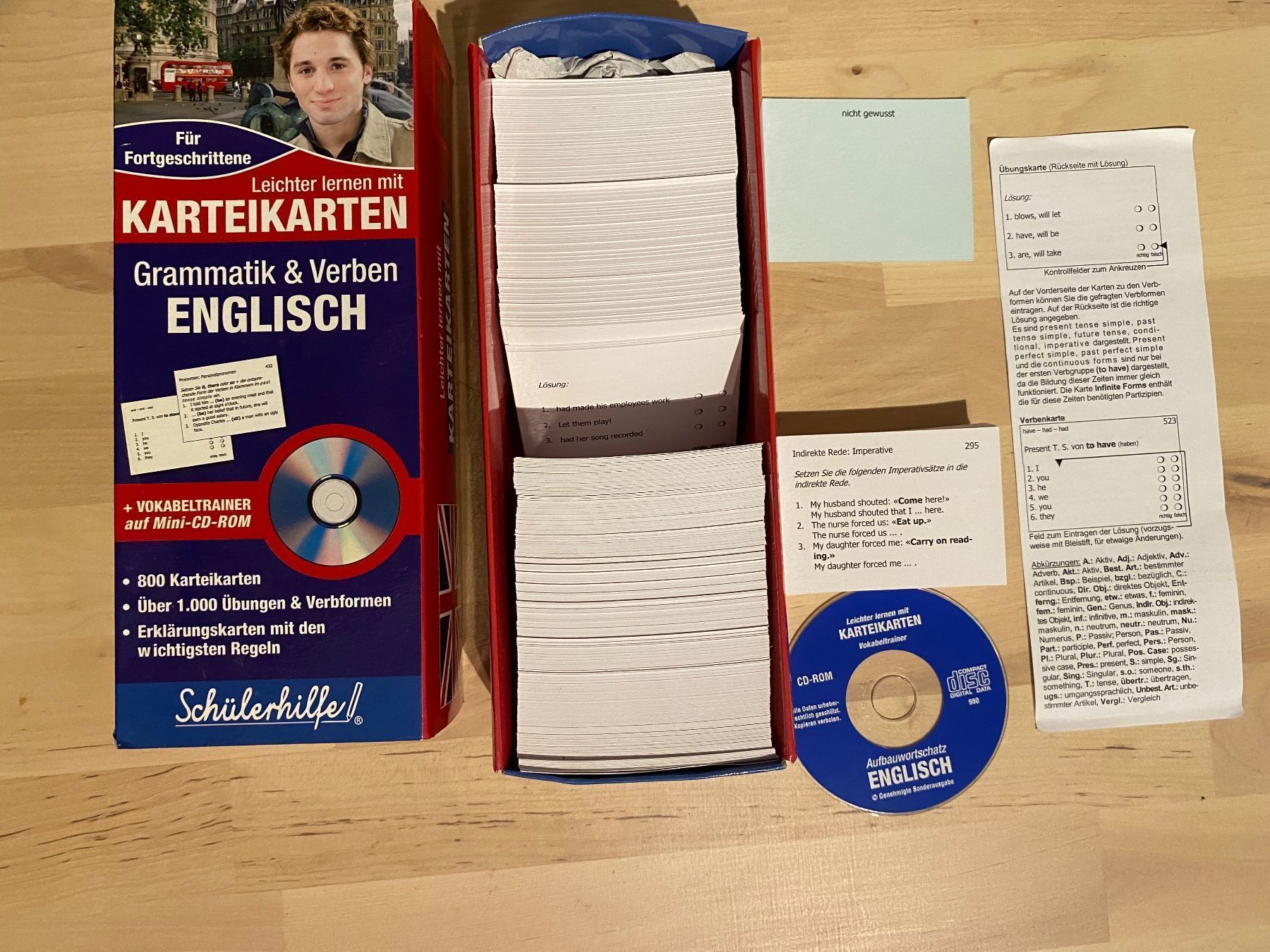 Cartoline: Englisch Grammatik & Verben – Usato da Zürich venduto da drummergirl98