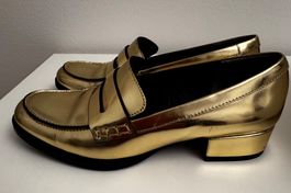 Goldene Loafer Gr. 37 - stylische Schuhe