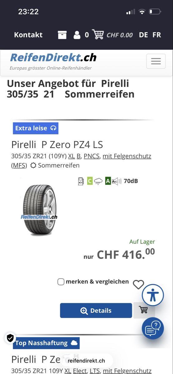Pneumatici & Ruote complete: 305/35/21 Pirelli mit Montage 750.- – Nuovo e nell'imballaggio originale da Möriken AG venduto da duv_c6rr 1