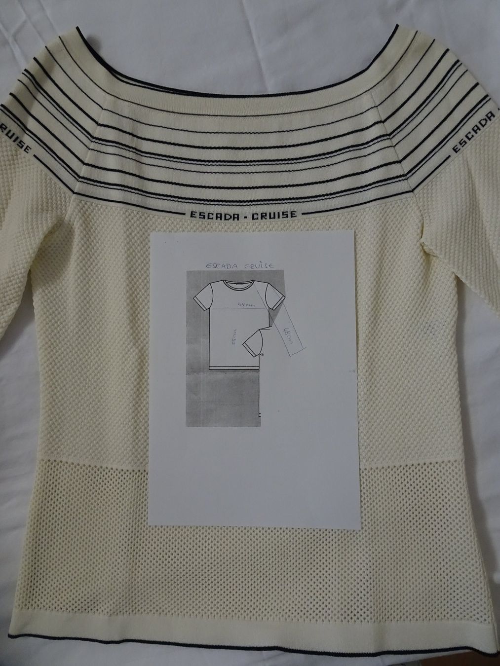 Escada Maglioni & Felpe: CHIC ORIG ESCADA CRUISE LIGHT SUMMER PULLOVER  - WHITE 38+ – Nuovo (secondo la descrizione) da Oberwil b. Zug venduto da JICKY-1889 6