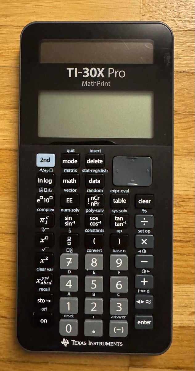 Texas Instruments Taschenrechner: Taschenrechner Texas Instruments TI-30X Pro MathPrint – Gebraucht aus Luzern von Markusd75