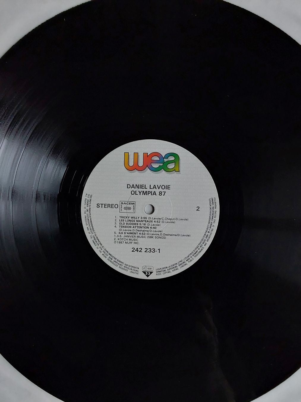 Dischi in vinile: Vinyl LP- Daniel Lavoie Olympia 87 – Usato da Villeret venduto da Fil11 4