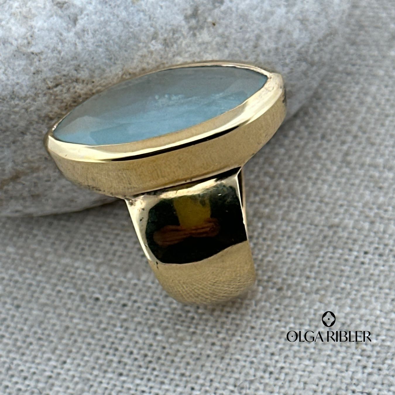Olga Ribler Anelli: Silber Ring 925 mit Aquamarin Grösse 56 – Nuovo (secondo la descrizione) da Luzern venduto da Schmuckoutlet 5
