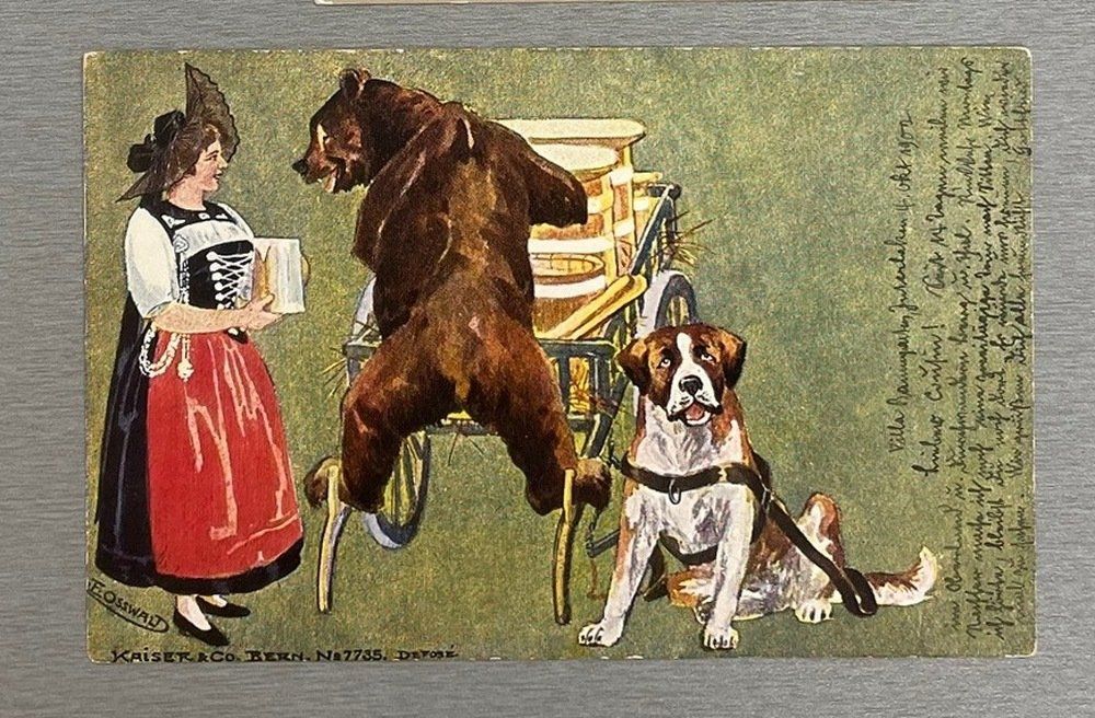 Cartoline postali: antike Bären Postkarte gelaufen 1902 – Usato da Sirnach venduto da Melisangi