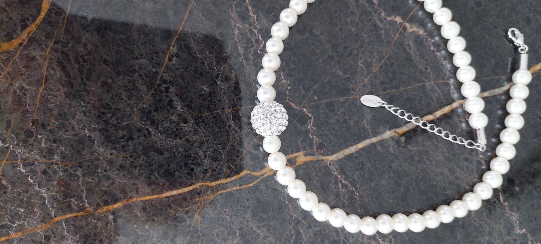 Ketten: "Modeschmuck" Perlenkette mit Steinchen-Kugel NEU – Neu (gemäss Beschreibung) aus RAMLINSBURG von AUDITT1999 1