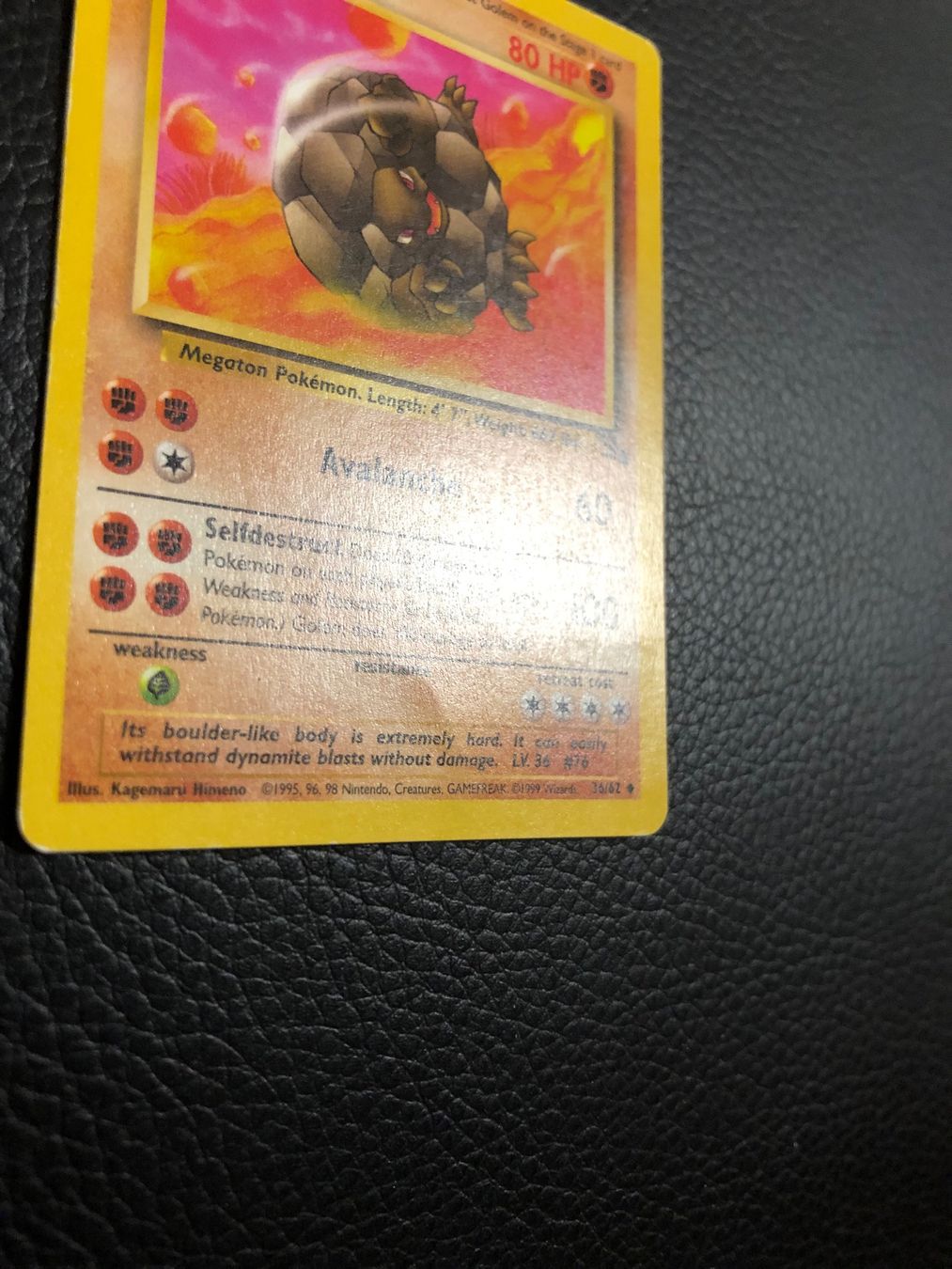 Pokémon Carte collezionabili: Fossil Golem 36/62 Ab 1 – Usato da Paradiso venduto da Pkmn10 1