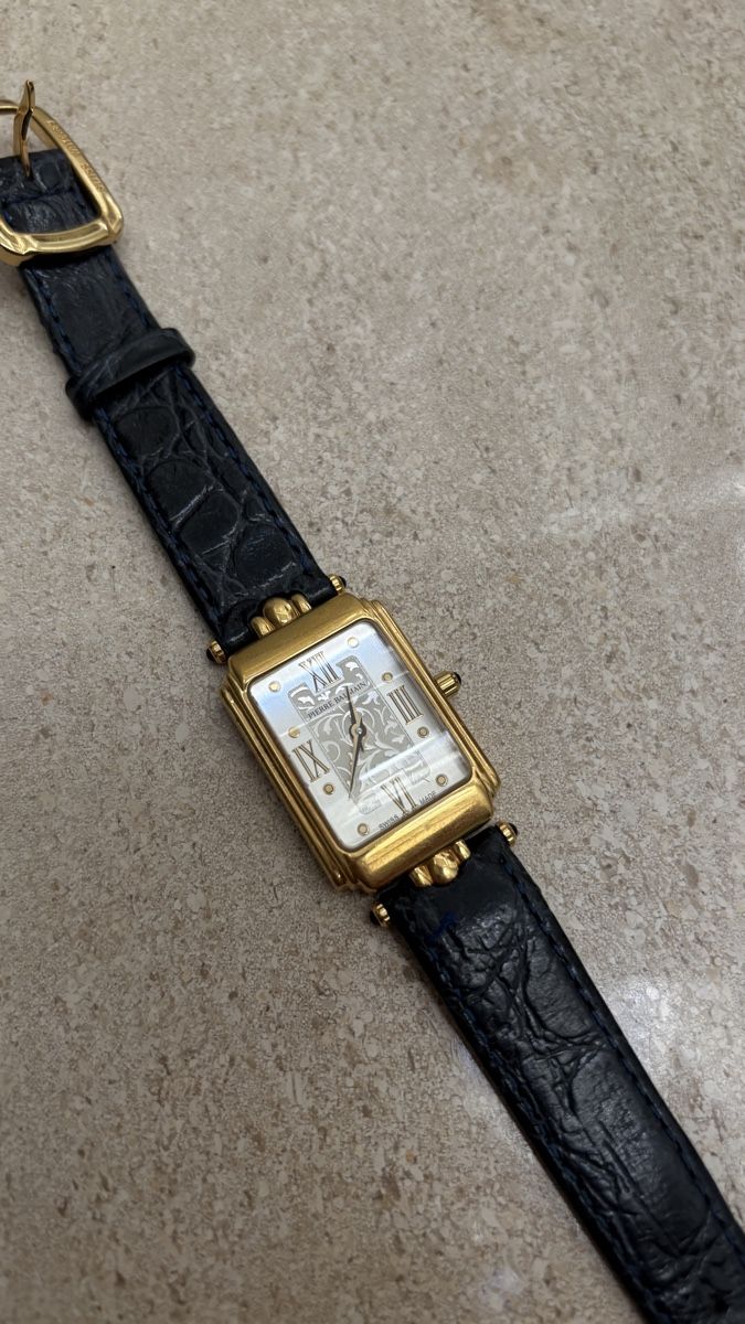 Balmain Orologi: Pierre Balmain Uhr vergoldet mit Saphiren – Usato da Bern venduto da kue_db29