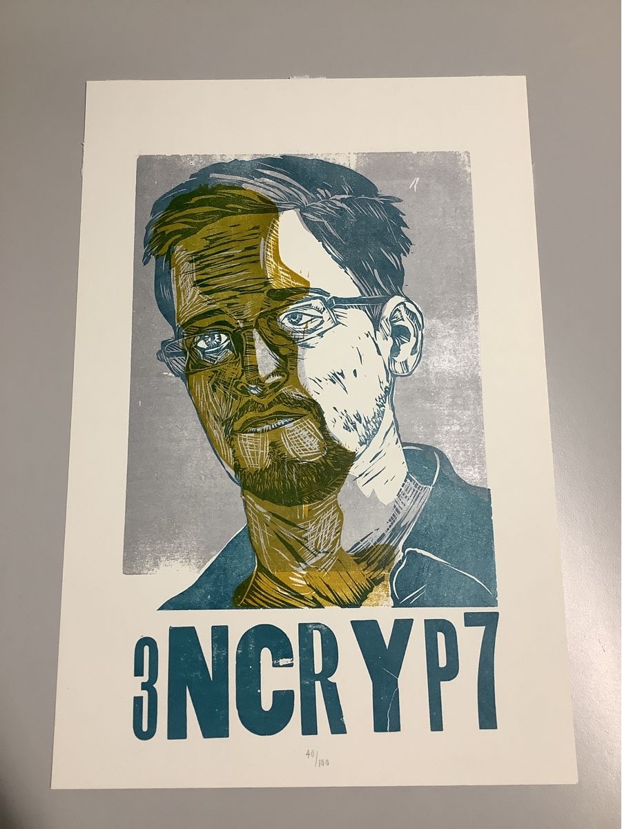Grafica & Litografie: Portrait Edward Snowden von CumberSome Multiples 40/100 – Usato da zürich venduto da NickLos_26