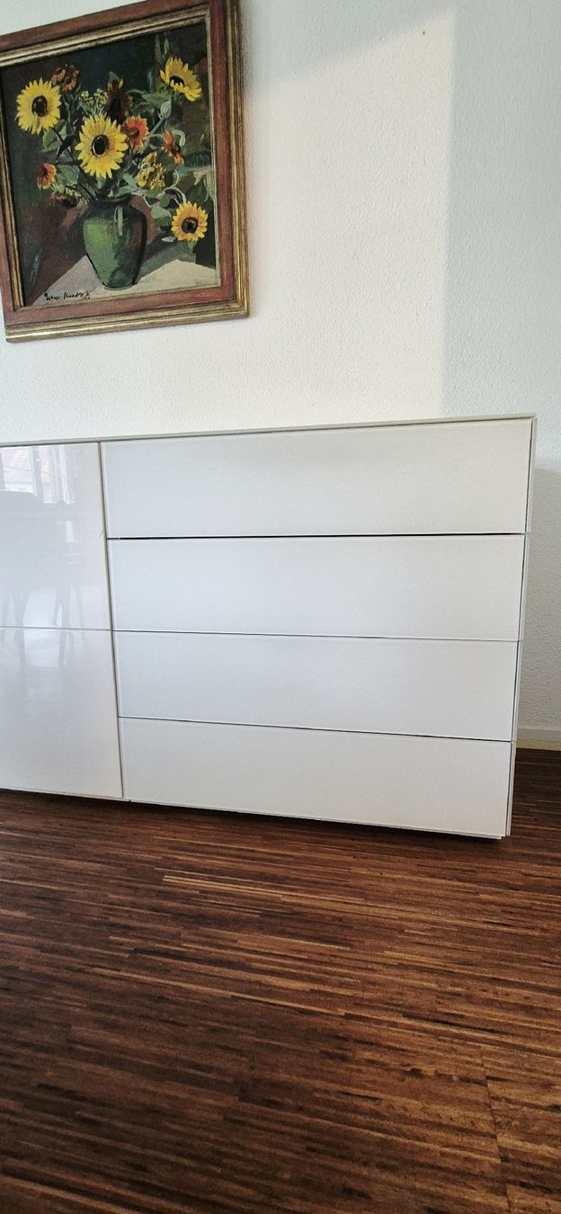 Kommoden: Sideboard weiss lackiert mit Mattglasabdeckung und Schublade – Gebraucht aus mettmenstetten von choice01 2