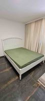 Doppelbett weiss Holzgestell gebraucht