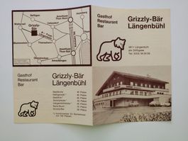 Grizzly-Bär Längenbühl, vintage, Flyer