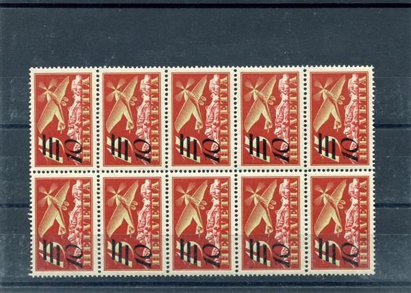 Tutti i francobolli: 1935 Flugp. Nr. 19a 10er Streifen postfr – Usato da Winterthur venduto da Kyoung