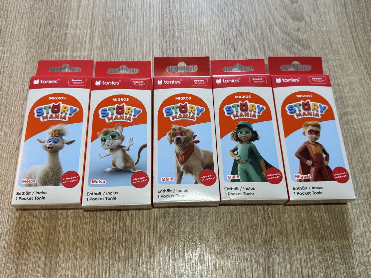 Migros Statuette: Story MANIA Migros – Nuovo e nell'imballaggio originale da Vallorbe venduto da Biloute73