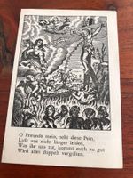Antike Gebetskarte, Andachtsbild, Rarität